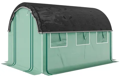 Obrázok produktu pre Fóliový skleník s rolovacími stenami | Farba: zelená, čierna | Rozmery: 200 x 300 x 198 cm