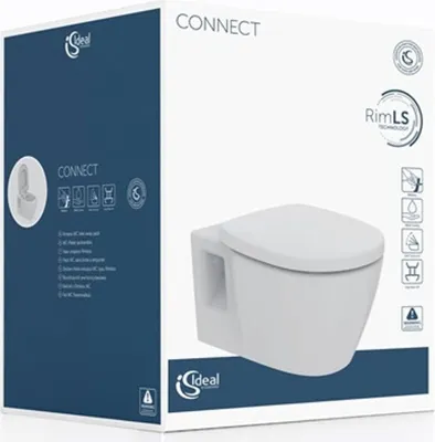 Produktbild von IS WC-Paket Connect, WC randlos, m.WC-Sitz Softclosing,365x550x340mm,Weiß
