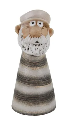 Produktbild von Gartenstecker Zaunhocker Seemann Mann Keramik Garten Deko Skulptur Figur Objekt