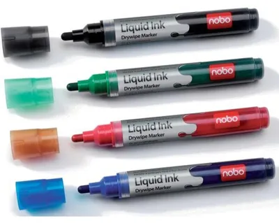 Produktbild von Nobo Liquid Ink Marker, sort. (6), 205 mm, 19 mm, 198 mm