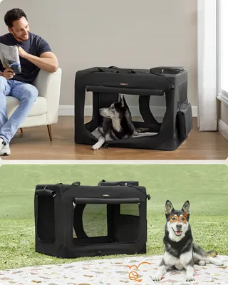 Obrázek produktu pro Skládací přepravka pro psy Feandrea, přepravní box pro psy, XXL, taška pro psy, tkanina Oxford