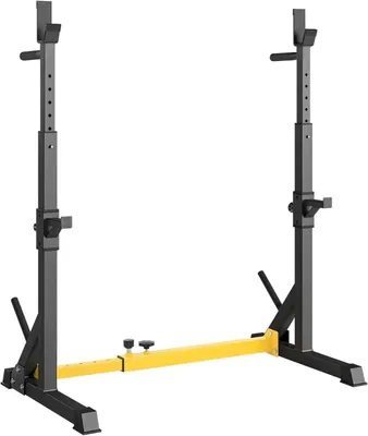 Produktbild von Verstellbarer Squat Rack - Hantelablage für Bankdrücken - Multifunktionaler Langhantelständer - Heimkrafttraining - elektroplattierter Stahl - Gewicht verstellbar