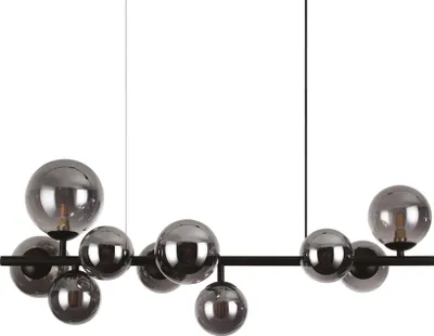 Produktbild von Ideal lux PERLAGE SP10 Pendelleuchte mit G9 Fassungen Struktur Schwarz mit runden Lichtverteilern