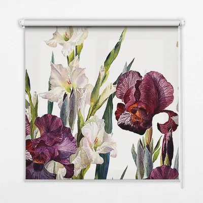 Produktbild von Seitenzug-Rollo Fensterrollo Jalousie - Thermo-Rollo Verdunkelungsrollo - 100x180 cm - Blumen
