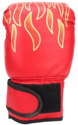 Produktbild von 1 Paar Kinder-Kickboxhandschuhe aus Polyurethanfür Karate, Muay Thai und Sanda – Trainingsausrüstung in Rot für Kinder