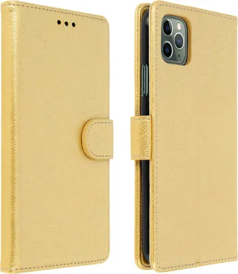 Zdjęcie produktu dla Etui Avizar z tworzywa sztucznego, imitującego skórę, do telefonu Apple iPhone 11 Pro Max, kolor złoty