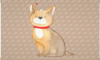 Produktbild von Mr. & Mrs. Panda Handtuch Hund Glück - Hundeglück - Geschenk, gesichtshandtuch, frottierhandtuch, Sprüche, 50x100, Süß, Flauschtuch, Liebe, Herz, Spruch, Frotteehandtuch