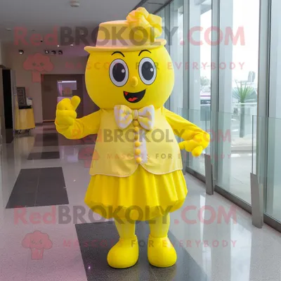 Immagine prodotto di Personaggio del costume della mascotte REDBROKOLY di Yellow Candy vestito con pantaloni eleganti e fasce
