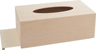 Produktbild von VBS Kosmetiktuchbox "Rechteckig", mir ovaler Öffnung, Rohholz