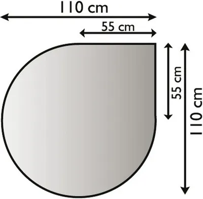 Produktbild von Metallbodenplatte Funkenschutzplatte 3 verschiedene Designs 110cm x 110cm