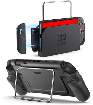 Produktbild von Schutzhülle Spigen Dual Grip Pro für Konsole Nintendo Switch 2, Schwarz ACS10196