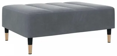 Immagine prodotto di Pouf in velluto grigio scuro, dimensioni 77 x 55 x 31 cm