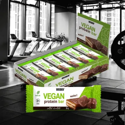 Produktbild von Vegan Protein Wafer Bar (12x35g) Salted Chocolate