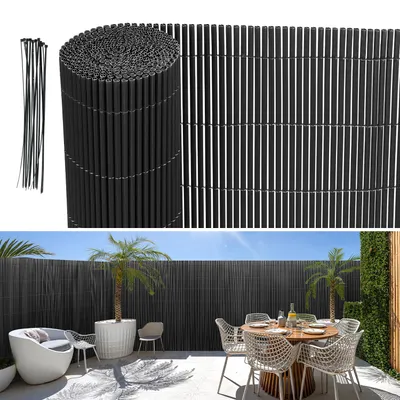 Produktbild von Ikodm PVC Sichtschutzmatte 100x800 cm, Anthrazit, UV-beständig, Wasserdicht