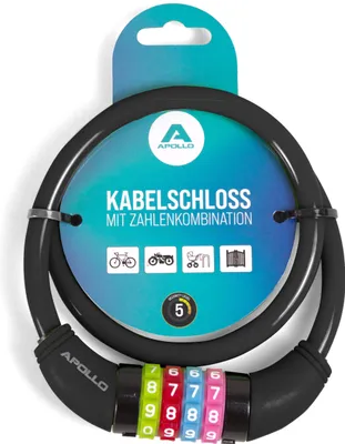 Produktbild von Kabelschloss / Zahlenschloss - Black - 650mm