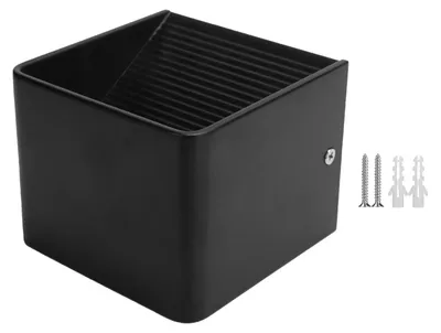 Productafbeelding van LED-buitenwandlamp, waterdicht, IP65, geschikt voor veranda, tuin, slaapkamer, nachtkastlamp, AC85-265V, 3W, zwarte behuizing, warm wit licht