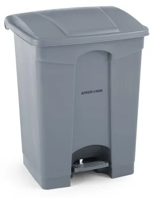 Imagen del producto de Contenedor de residuos de 100 litros, AmerBox, 68 litros, gris claro, 490 x 410 x (alto) 660 mm