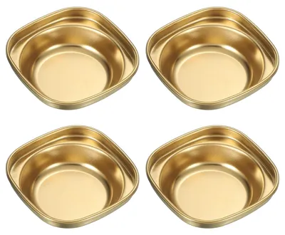 4er-Set Mini-Edelstahlschalen, 7,6 cm, gold, für Soßen & Gewürze