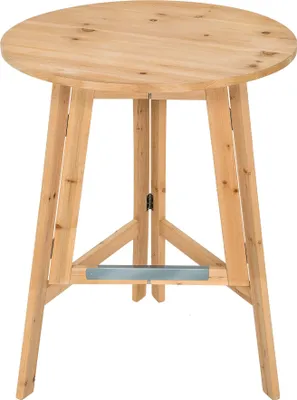 Image de Table haute pour fête en bois massif pliante 79x110cm - marron