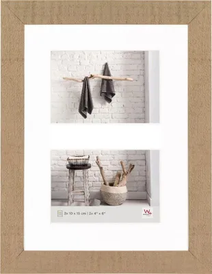 Image de Walther cadre photo galerie en bois HOME beige brun 2 photos 10x15 cm