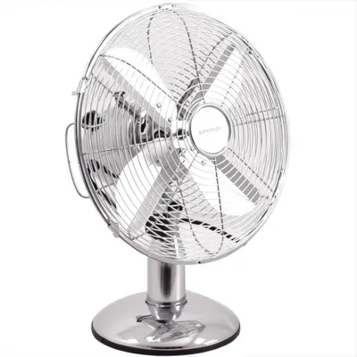Produktbild von Syntrox Retro Chrom Tischventilator mit Oszillation