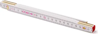 Obrázek produktu pro Metrie, skládací metr Perfekt-5, bílý, ocelové spoje, 1 m