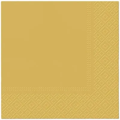 Produktbild von Servietten, 3-lagig, Gold, 33 cm x 33 cm, 20 Stück.