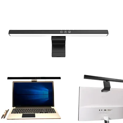 Produktbild von Schreibtischlampen, LED, 3 Farbtemperaturen, Verstellbarer, 45° Bereich, 60-Minuten-Timer, für Büro, Augenschutz, Lesen, Lernen, Schwarz, 39,8 cm