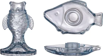 Produktbild von Linley Kerzenhalter, Blau, Glas