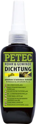 Produktbild von Petec Rohr- & Gewindedichtung gelb hochfest 50g 97217