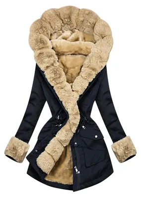 Productafbeelding van Dames Winter Parka met Warm Teddy Fleece Voering