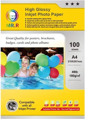Obrázek produktu pro Fotopapír A4, 180 g/m², lesklý, voděodolný, určený pro profesionální tisk