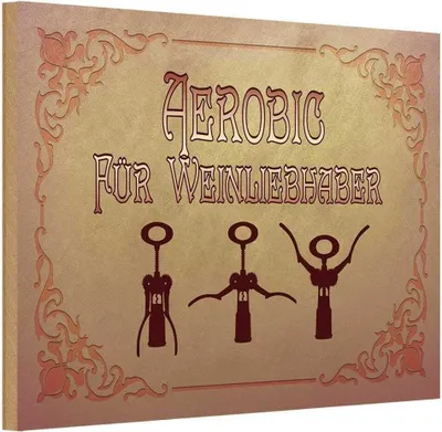 Produktbild von vianmo Holzschild 12x18 cm Wein Aerobics für Weinliebhaber Dekoration