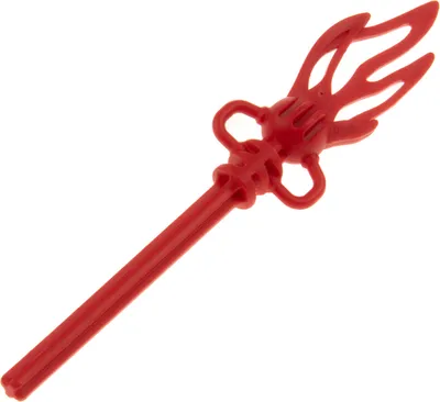 Produktbild von 1x Lego Bionicle Waffe Kampf Stab rot Klinge Flamme Achs Stange 4144277 40342