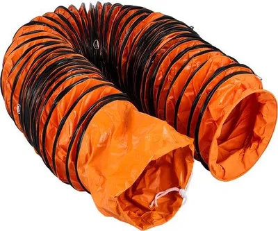 Image de Tuyau d'air en PVC flexible de 7,6 mètres (25 pieds), de 30 cm (12 pouces) de diamètre, conçu pour les systèmes d'extraction portables, idéal pour la déshumidification
