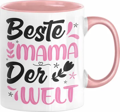 Produktbild von Mama Geschenk Tasse Beste Mama Der Welt Geschenkidee Muttertagsgeschenk von Sohn Tochter (Rosa)