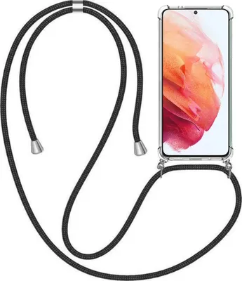 Produktbild von Handyhülle passend für Samsung Galaxy S21  mit Handykette und Stoßfänger - TPU Backcover stoßfest mit Band -  Smartphonica