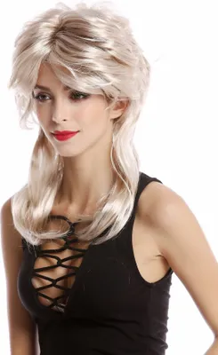 Produktbild von WIG ME UP Perücke Damen 80er Vokuhila blond 90662-ZA66