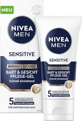 Obrázok produktu pre NIVEA MEN 82656 NIVEA MEN SENSITIVE BART & GESICHT Gesichtspflege-Gel 50 ml