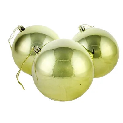 Obrázek produktu pro Plastová koule, prům. 10 cm, zelená, 6 x lesklá