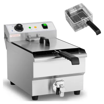 Obrázek produktu pro Expondo Royal Catering Elektrická fritéza – 13 l – 3200 W – vypouštěcí kohoutek –