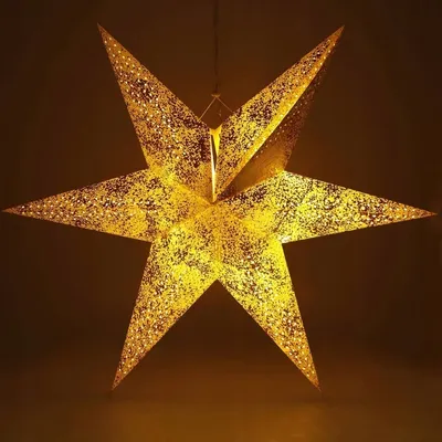 Productafbeelding van Verlichte gouden ster met 10 LED's, 38 cm, model RXL 363
