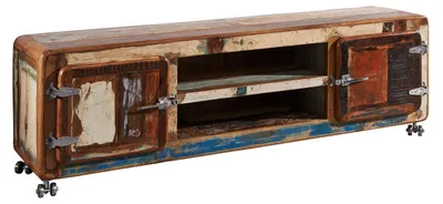 Immagine prodotto di MASSIVMOEBEL24 | mobile TV in legno di Legno riciclato 180x45x53 multicolore laccato FREEZY #32