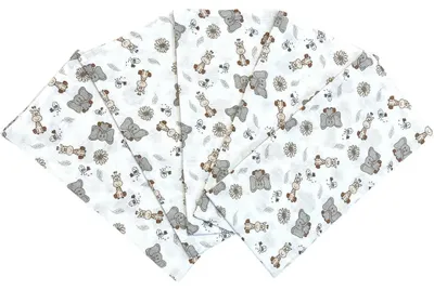 Obrázek produktu pro Látková plena 70x70 cm Zoo cream (balení 5 ks)