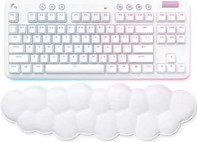 Produktbild von Logitech G 920-010454 Tastatur Gaming RF Wireless + Bluetooth QWERTY Spanisch Weiß