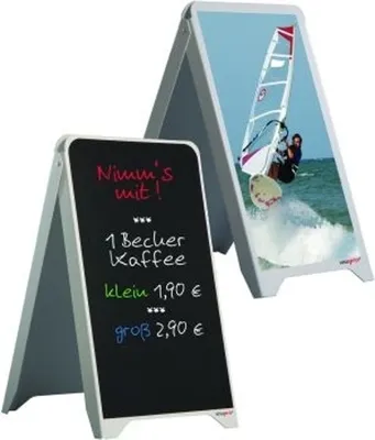 Produktbild von Kundenstopper PS, Kreidetafel, schwarz