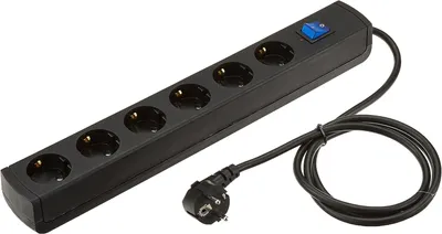 Obrázek produktu pro Kopp 233205001 UNOversal Plus – zásuvková lišta – 6 zásuvek – ochrana proti přepětí – kabel 1,4 m – zásuvky otočené o 90°