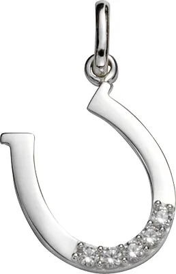 Produktbild von F Anhänger 925 Silber Hufeisen mit Zirkonia