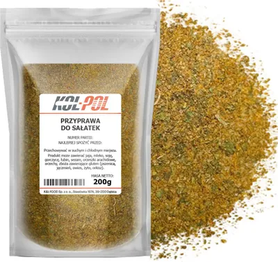 Zdjęcie produktu dla PRZYPRAWA DO SAŁATEK 200g Aromatyczna mieszanka naturalna jakość Kol-Pol