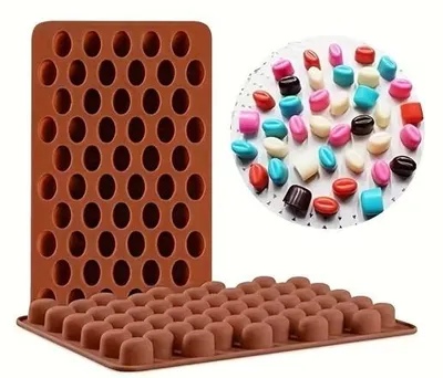 Produktbild von GKA 3D Silikon Silikonform für 55 Kaffeebohnen Mokkabohne Silikonform Form Kaffeebohne Schokoladenform Mokkabohnen